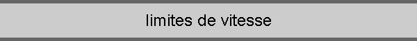 limites de vitesse