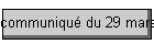 communiqu� du 29 mars 2006